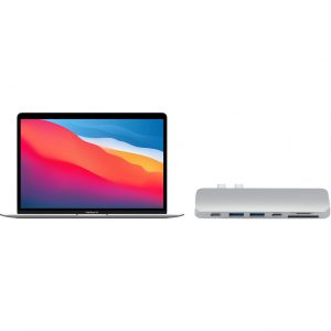 Apple MacBook Air (2020) MGN93N/A Zilver + Satechi usb C hub