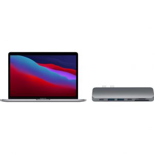 Apple MacBook Pro 13" (2020) 16GB/256GB Apple M1 Space Gray + Satechi usb C hub
