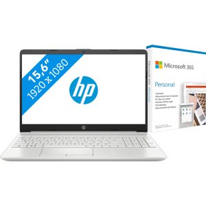 HP 15-dw1008nd + Microsoft 365 Personal NL Abonnement 1 jaar