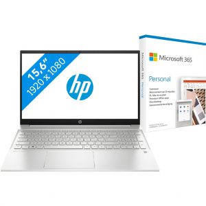 HP Pavilion 15-eh0947nd + Microsoft 365 Personal NL Abonnement 1 jaar