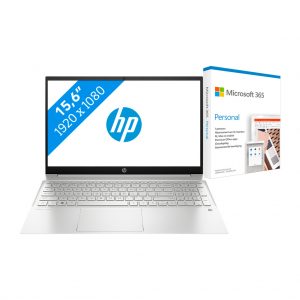 HP Pavilion 15-eh0948nd + Microsoft 365 Personal NL Abonnement 1 jaar