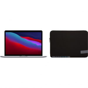 Apple MacBook Pro 13" (2020) 16GB/1TB Apple M1 Space Gray + Docking Station + Laptophoes